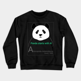 Panda starts with A! Crewneck Sweatshirt